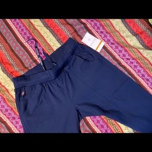 Med couture scrub pants stretchy navy new